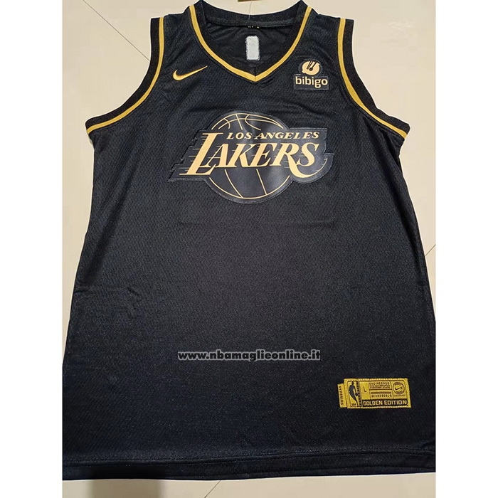 Maglia Bambino Golden Edition Los Angeles Lakers Kobe Bryant #24 Nero